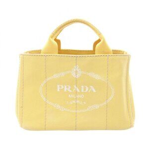 Prada Tote Canapa Mini Yellow Canvas